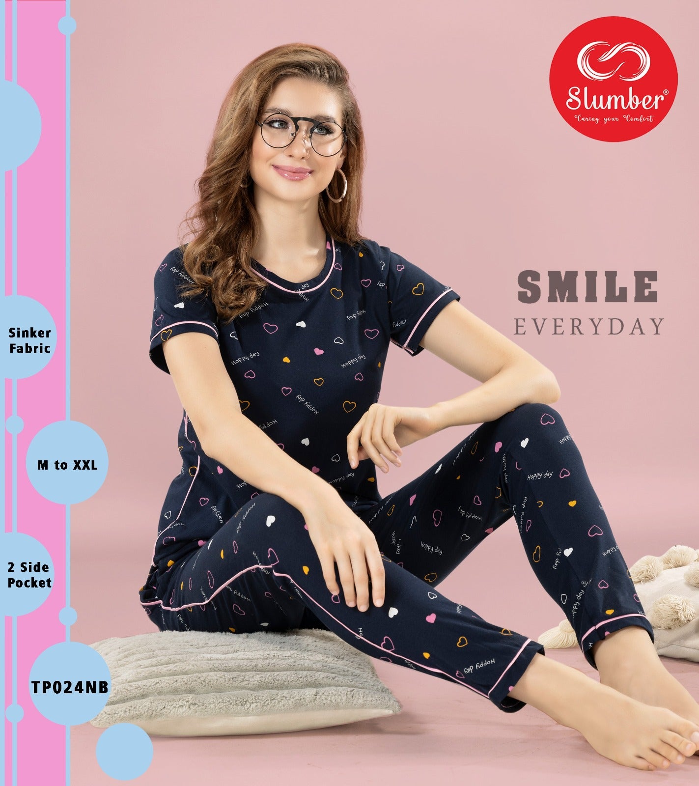 Tp024 Slumber Hosiery Cotton Pyjama Night Suits Exporter Gujarat