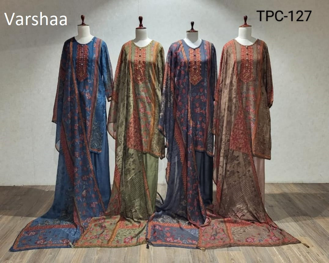 Tpc 127 Bohemian Ethnic Varshaa Banarasi Plazzo Style Suits Exporter Gujarat