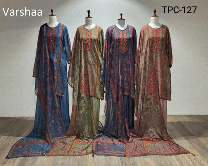 Tpc 127 Bohemian Ethnic Varshaa Banarasi Plazzo Style Suits Exporter Gujarat