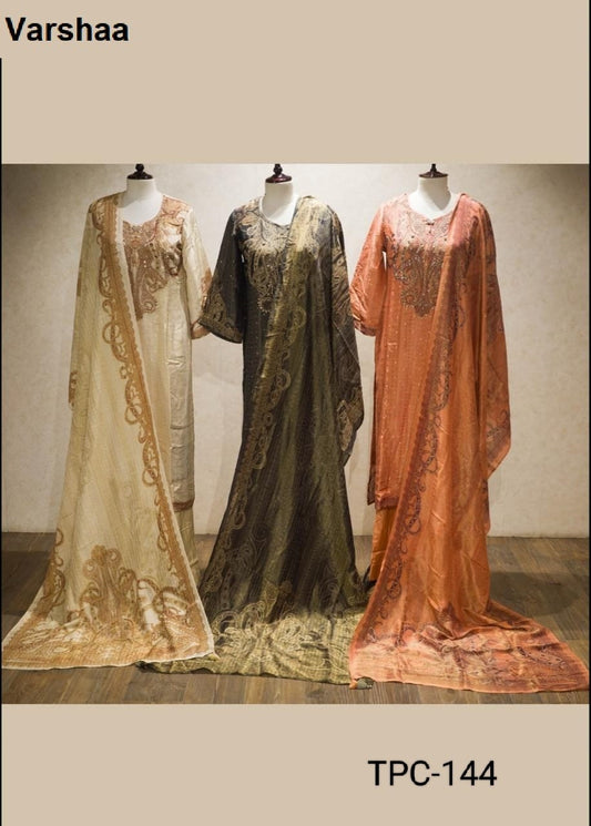 Tpc 144 Varshaa Viscose Muslin Plazzo Style Suits Wholesale Rate