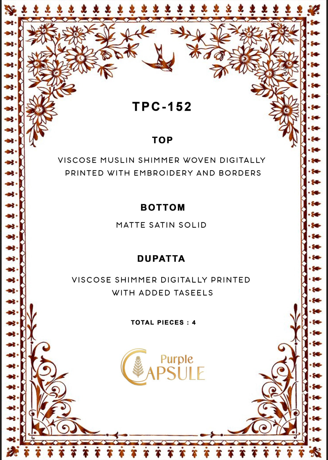Tpc 152 Neck Work Varshaa Viscose Muslin Plazzo Style Suits Supplier Gujarat