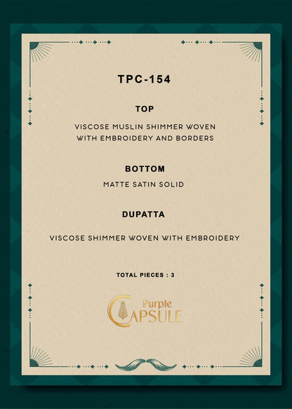 Tpc 154 Geometric Motifs Varshaa Viscose Muslin Plazzo Style Suits Manufacturer Gujarat