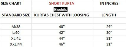 Tradition Short Bluehills Khadi Mens Kurta Exporter Gujarat