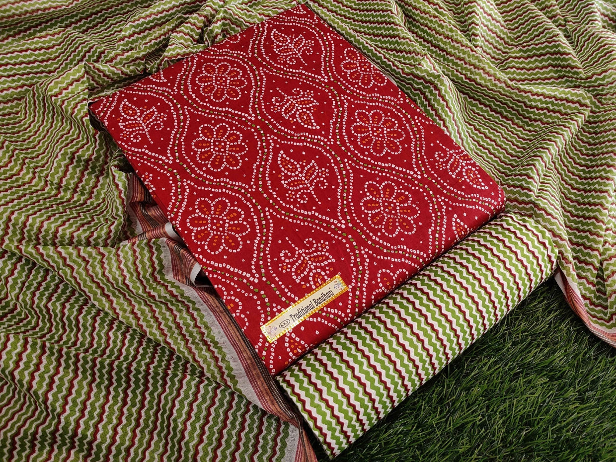 Traditional Bandhani Vol 5 Snp Cotton Satin Salwar Suits Supplier India
