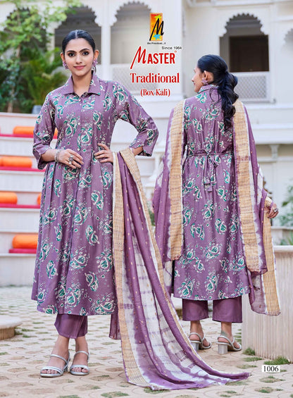 Traditional Box Kali Master Gadwal Readymade Anarkali Suits Manufacturer Ahmedabad