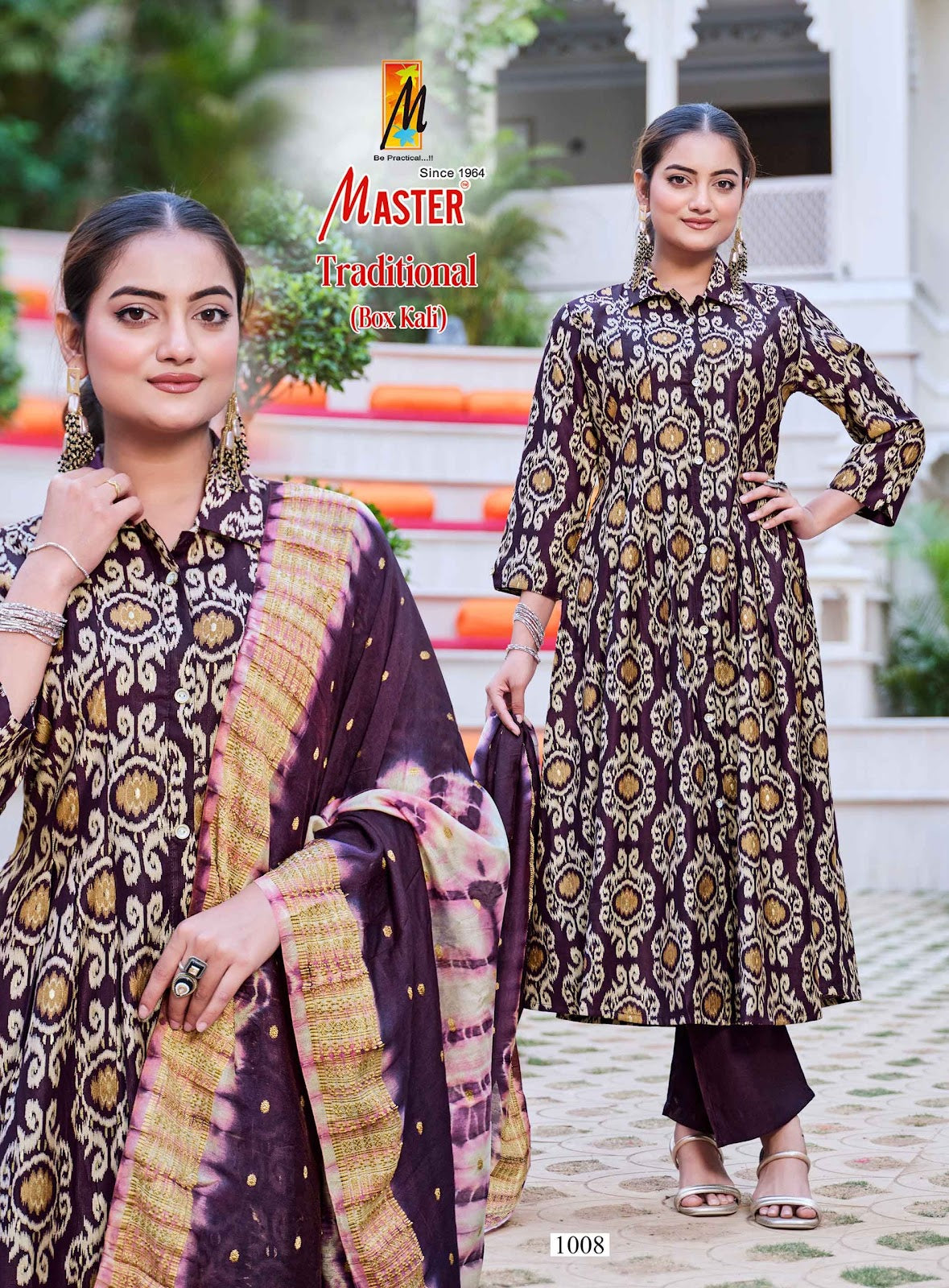 Traditional Box Kali Master Gadwal Readymade Anarkali Suits Manufacturer Ahmedabad