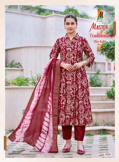 Traditional Box Kali Master Gadwal Readymade Anarkali Suits Manufacturer Ahmedabad