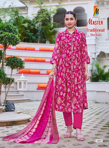 Traditional Box Kali Master Gadwal Readymade Anarkali Suits Manufacturer Ahmedabad
