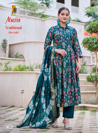 Traditional Box Kali Master Gadwal Readymade Anarkali Suits Manufacturer Ahmedabad