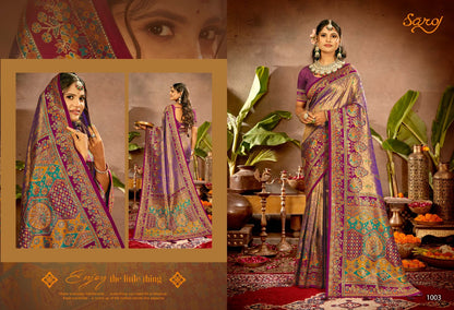 Traditional Silk Sarovski Vol 1 Saroj Tissue Sarees Exporter Gujarat