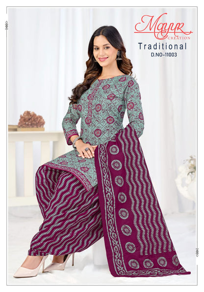 Traditional Vol 11 Mayur Creation Cotton Dress Material Wholesaler