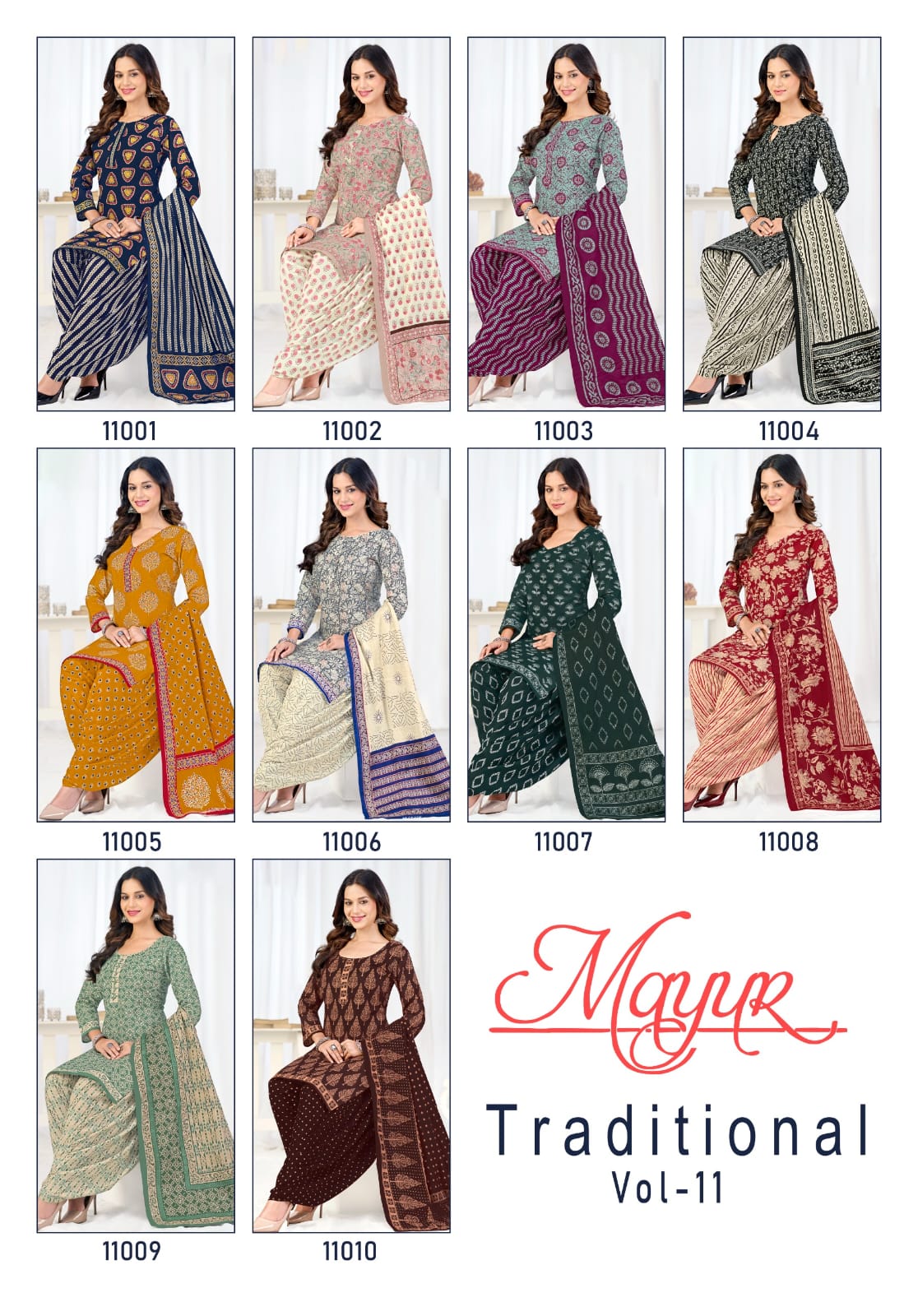 Traditional Vol 11 Mayur Creation Cotton Dress Material Wholesaler