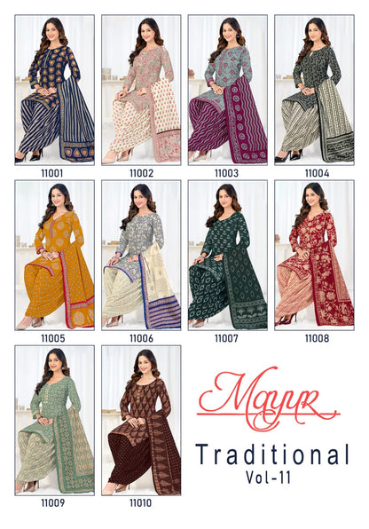 Traditional Vol 11 Mayur Creation Cotton Dress Material Wholesaler