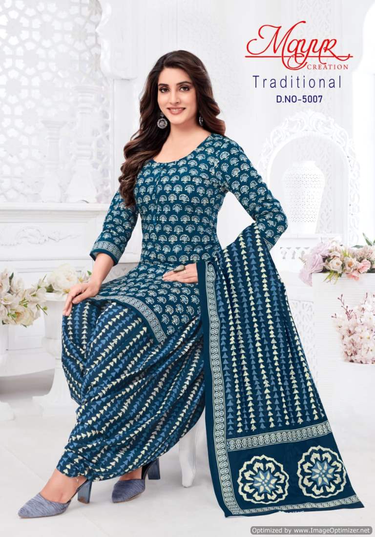 Traditional Vol 5 Mayur Creation Cotton Dress Material