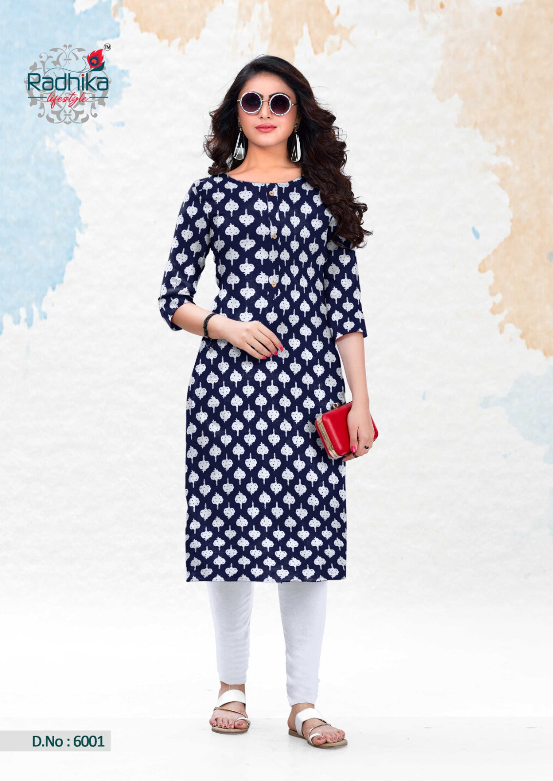 Traditional Vol 6 Radhika Lifestyle Cotton Knee Length Kurtis Wholesale Rate