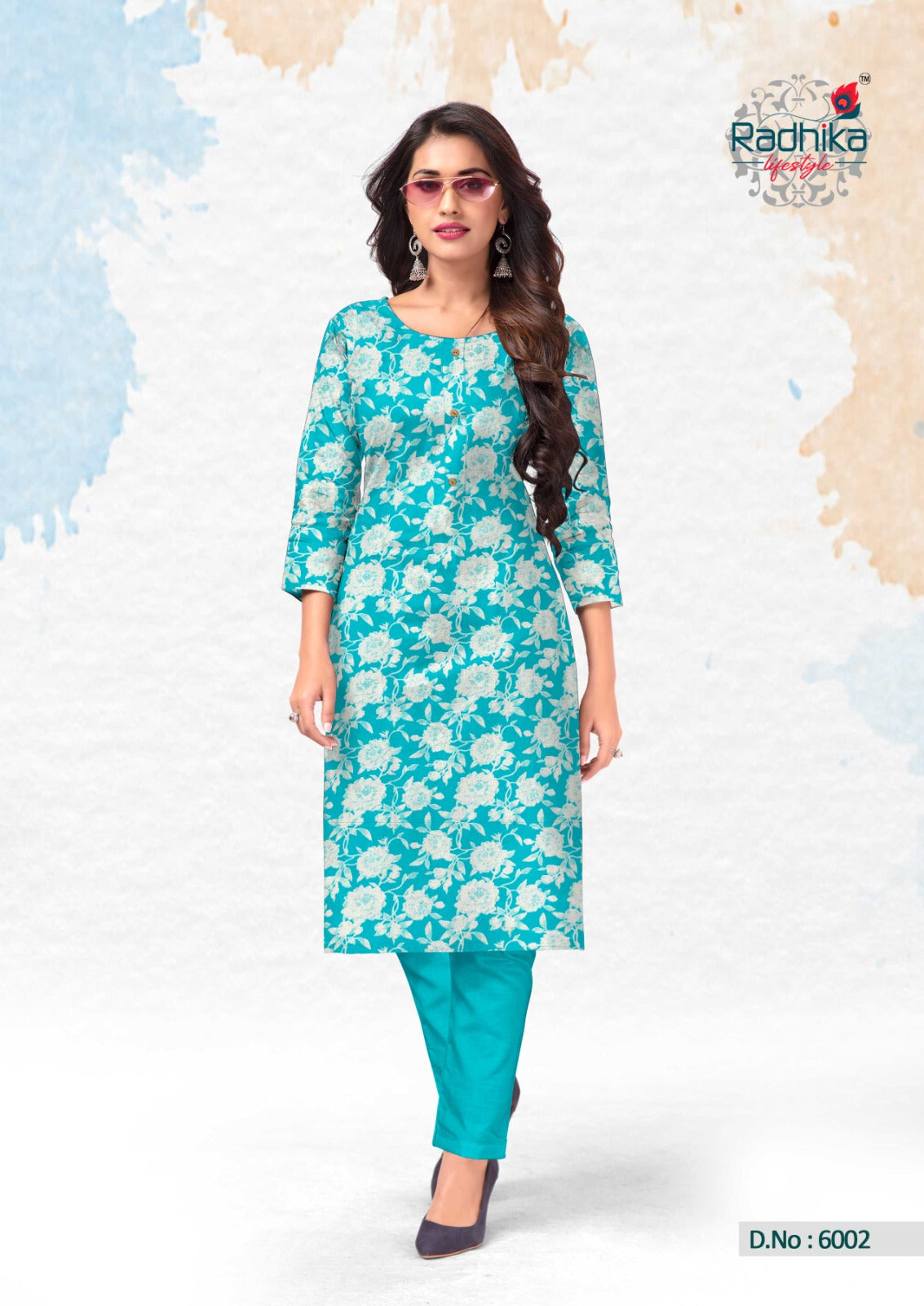 Traditional Vol 6 Radhika Lifestyle Cotton Knee Length Kurtis Wholesale Rate