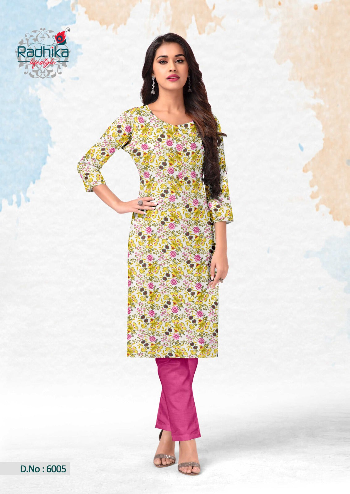 Traditional Vol 6 Radhika Lifestyle Cotton Knee Length Kurtis Wholesale Rate