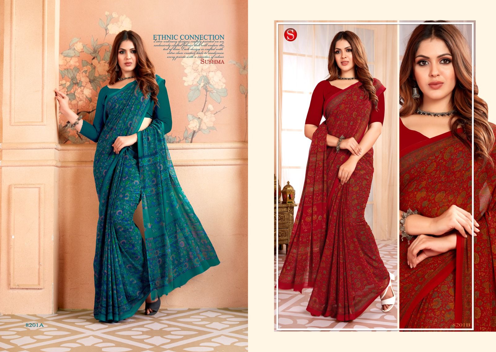 Traditionals Sushma Weightless Sarees Supplier Gujarat