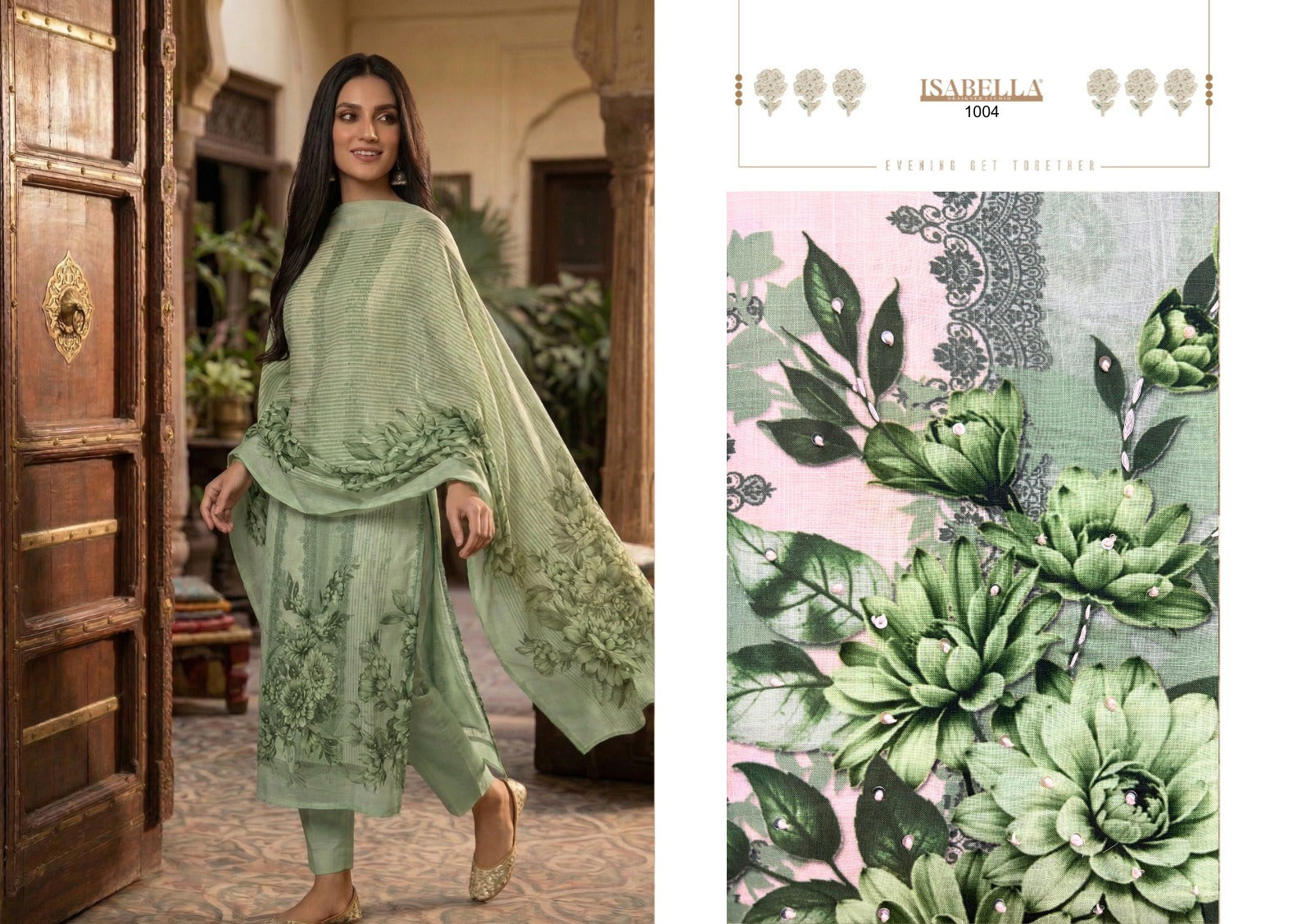 Traya Yesfab Isabella Lawn Pant Style Suits Wholesaler Gujarat