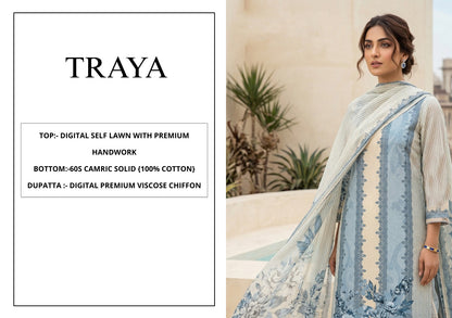Traya Yesfab Isabella Lawn Pant Style Suits Wholesaler Gujarat