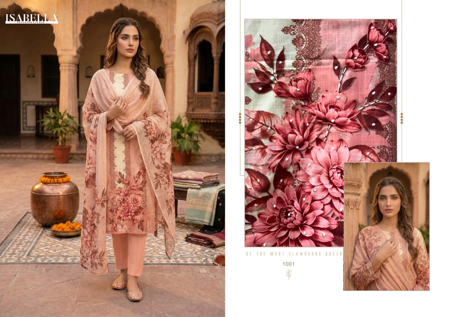 Traya Yesfab Isabella Lawn Pant Style Suits Wholesaler Gujarat