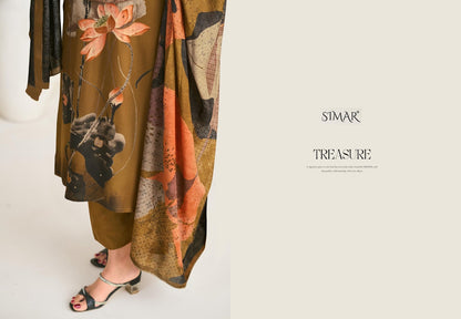 Treasure Simar Viscose Muslin Pant Style Suits Wholesaler India