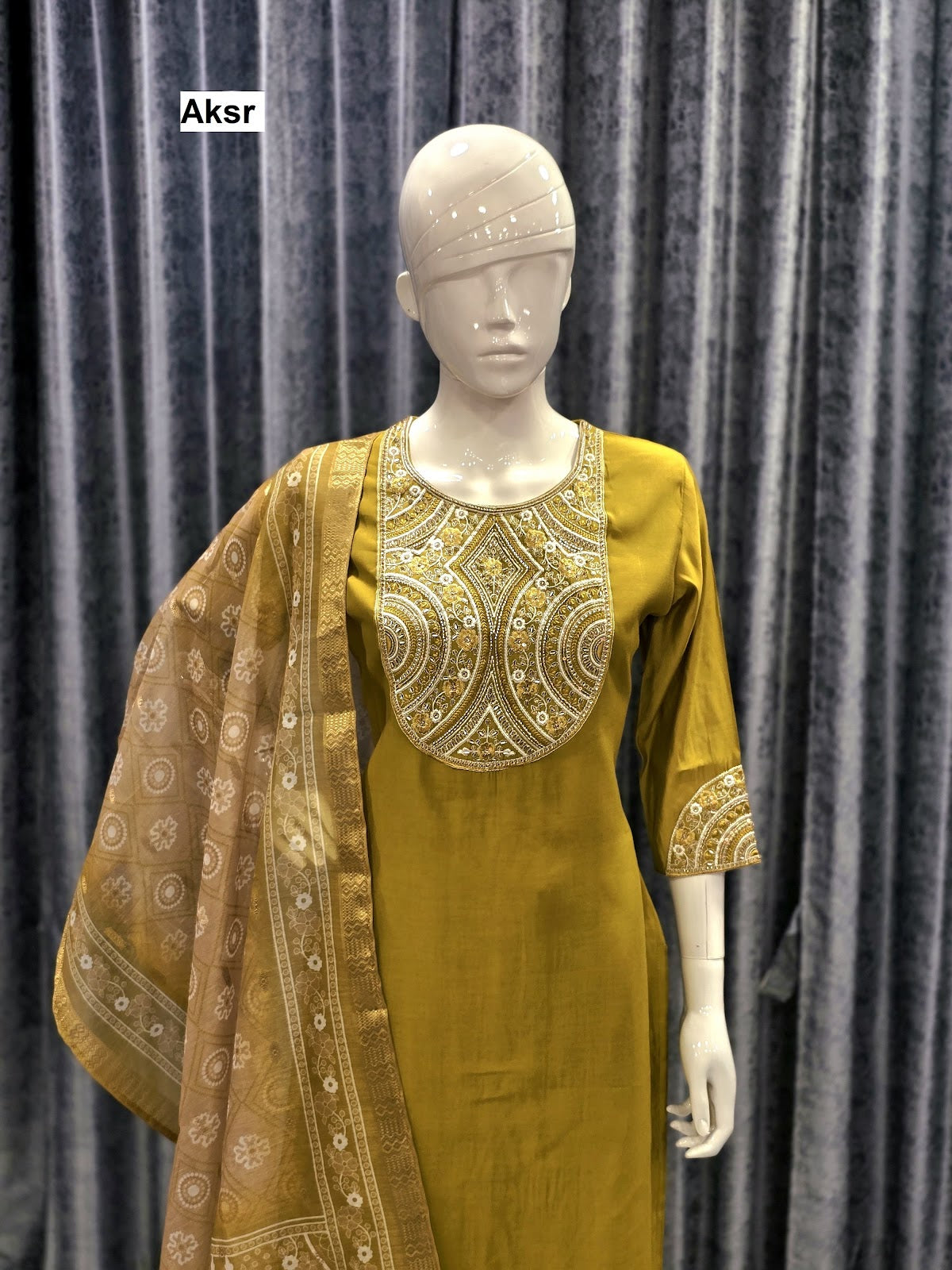 Trending Work 1207 Aksr Roman Silk Readymade Pant Style Suits Wholesaler Ahmedabad