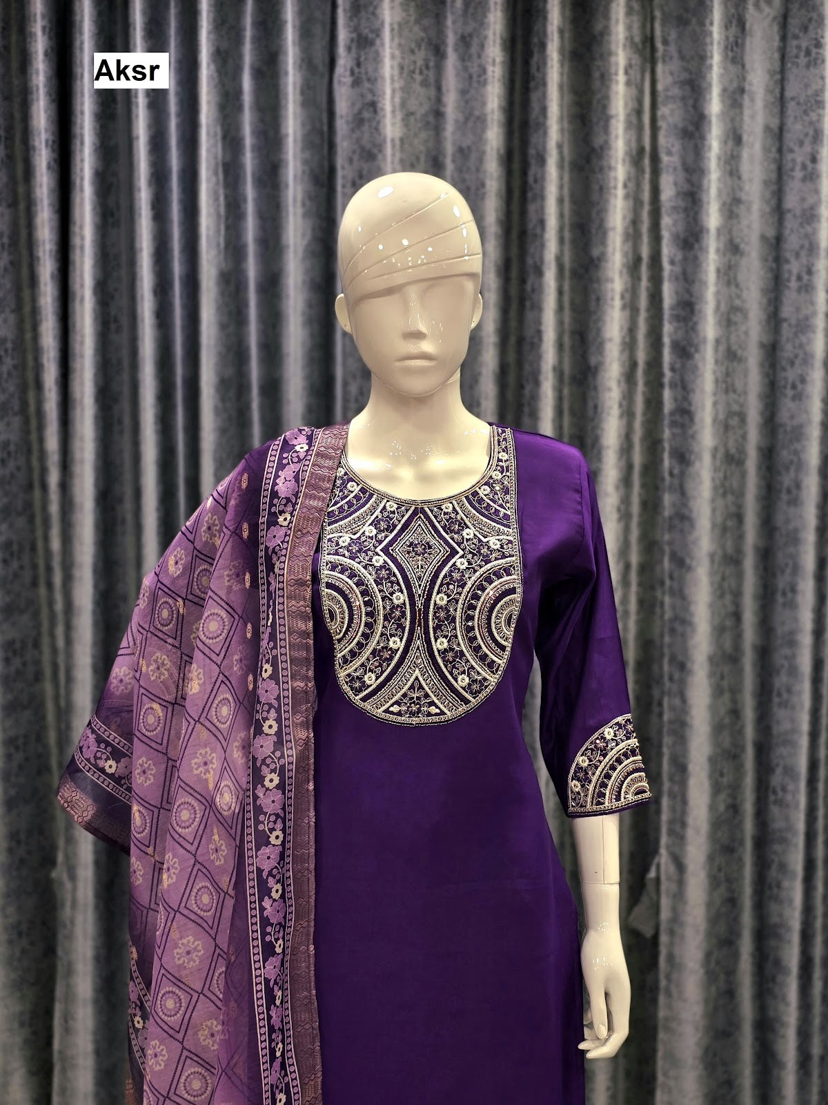 Trending Work 1207 Aksr Roman Silk Readymade Pant Style Suits Wholesaler Ahmedabad