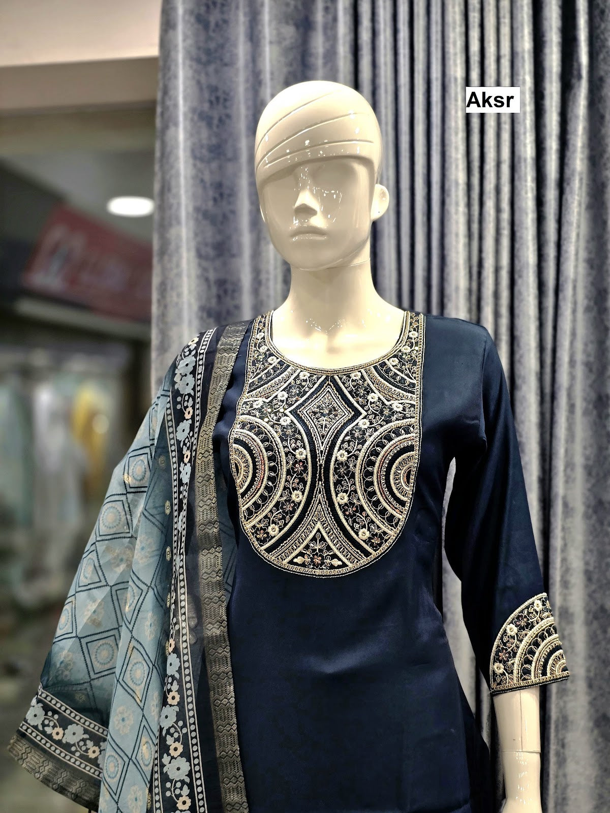 Trending Work 1207 Aksr Roman Silk Readymade Pant Style Suits Wholesaler Ahmedabad