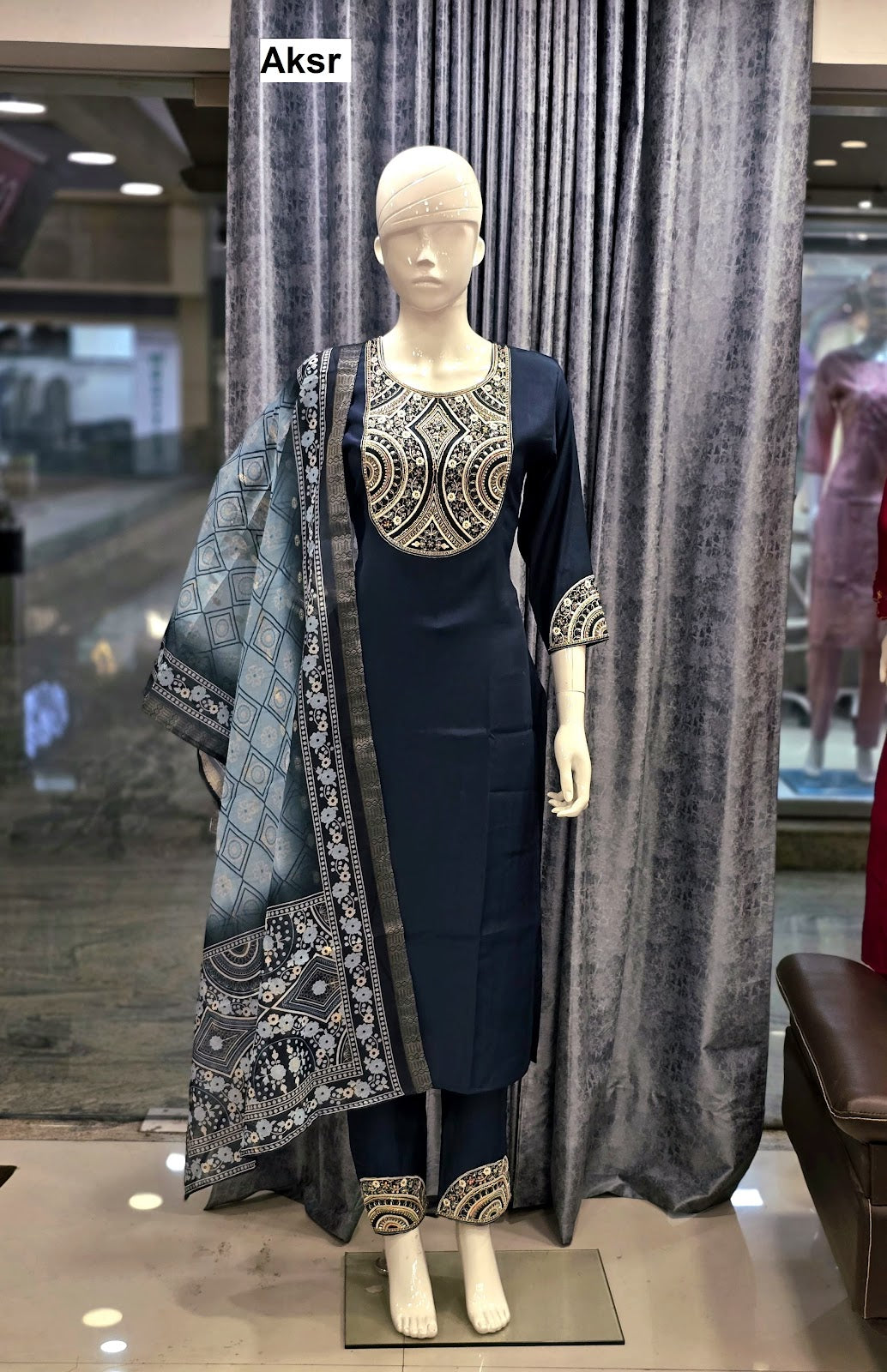 Trending Work 1207 Aksr Roman Silk Readymade Pant Style Suits Wholesaler Ahmedabad