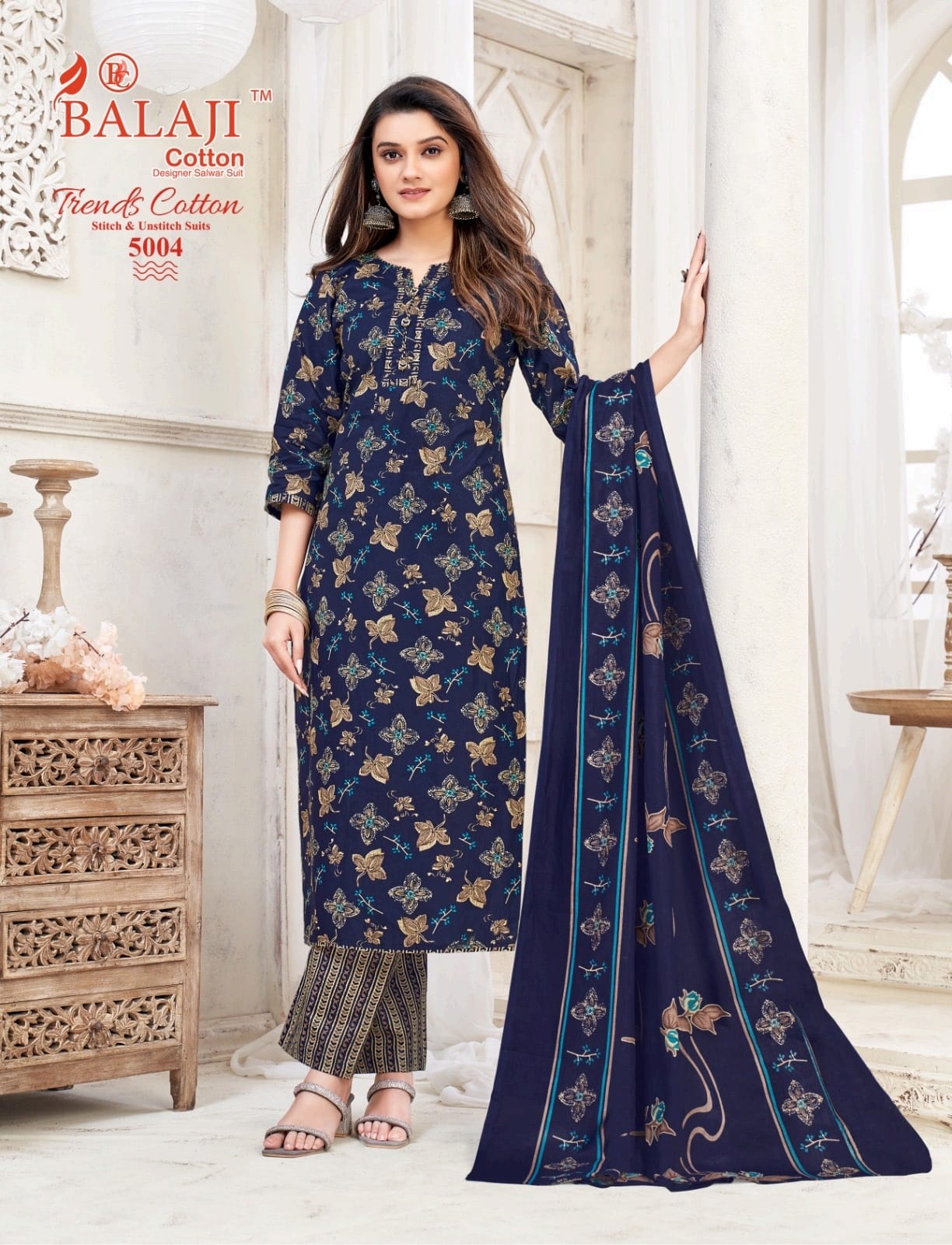 Trends Cotton Vol 5 Balaji Readymade Cotton Pant Suits Wholesale Rate