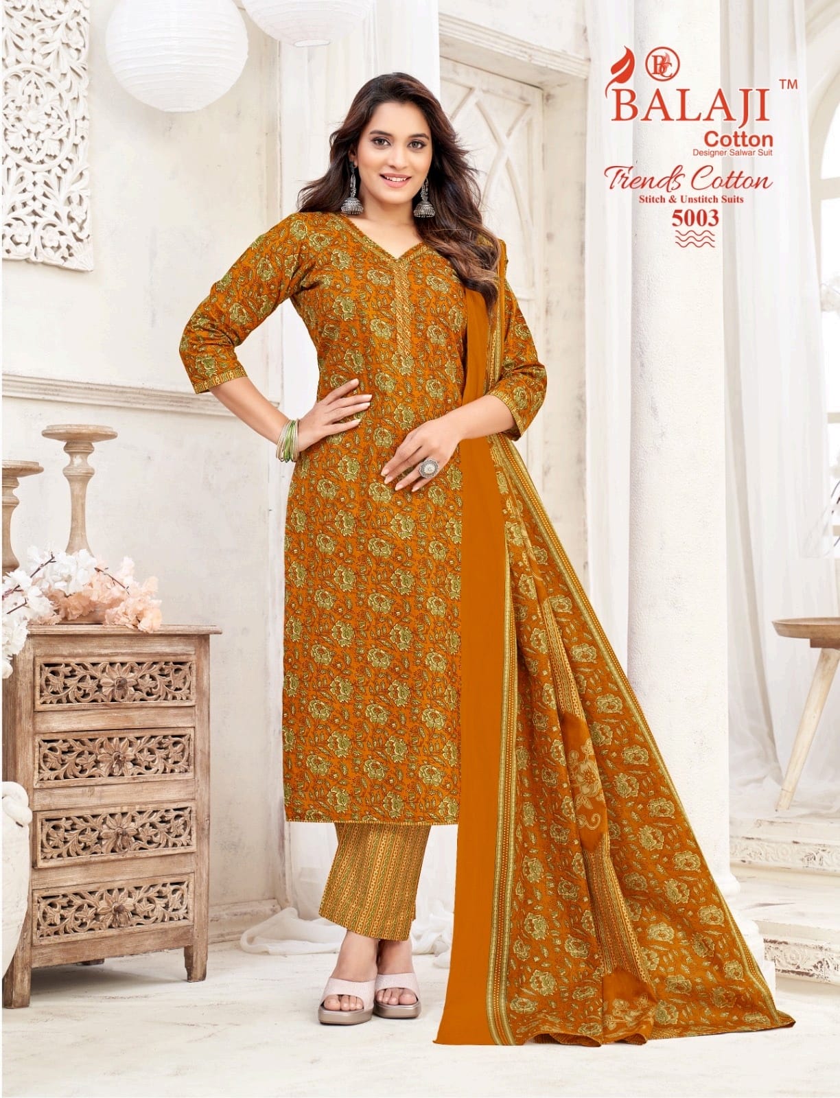 Trends Cotton Vol 5 Balaji Readymade Cotton Pant Suits Wholesale Rate