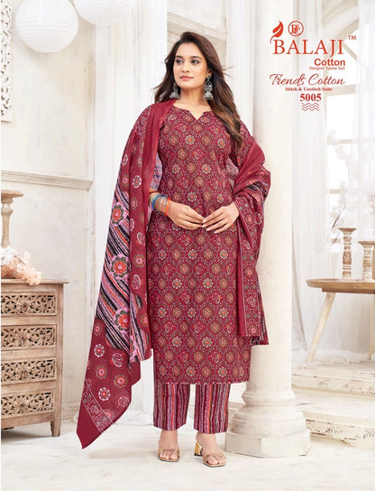 Trends Cotton Vol 5 Balaji Readymade Cotton Pant Suits Wholesale Rate