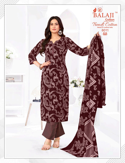 Trends Cotton Vol 6 Balaji Pant Style Suits Exporter