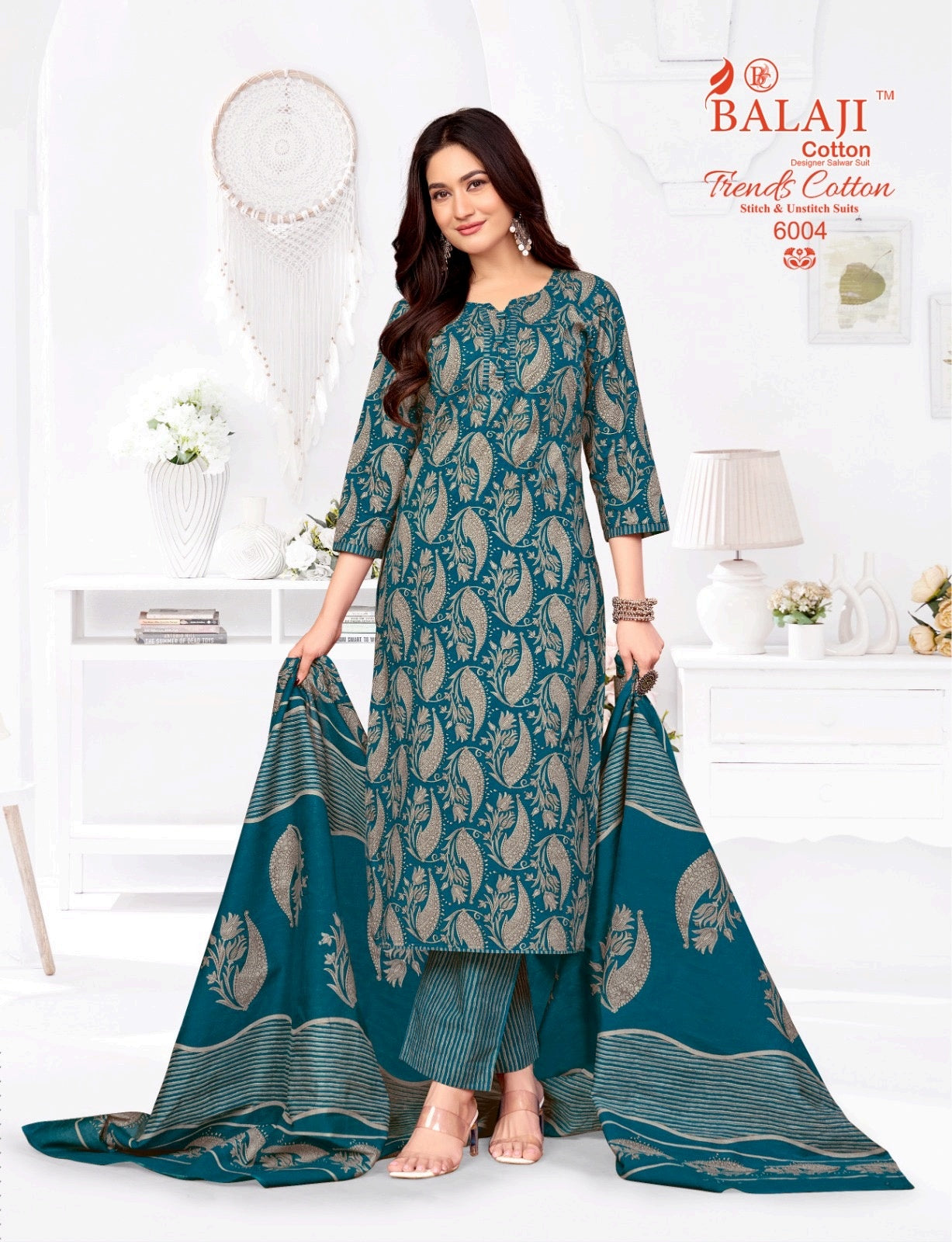 Trends Cotton Vol 6 Balaji Pant Style Suits Exporter