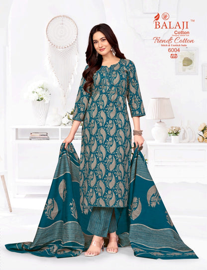 Trends Cotton Vol 6 Balaji Pant Style Suits Exporter