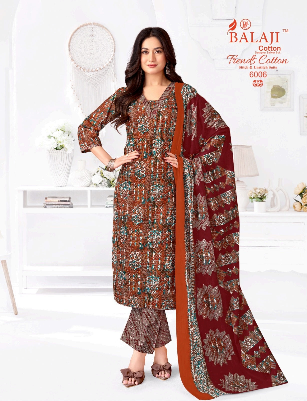 Trends Cotton Vol 6 Balaji Pant Style Suits Exporter