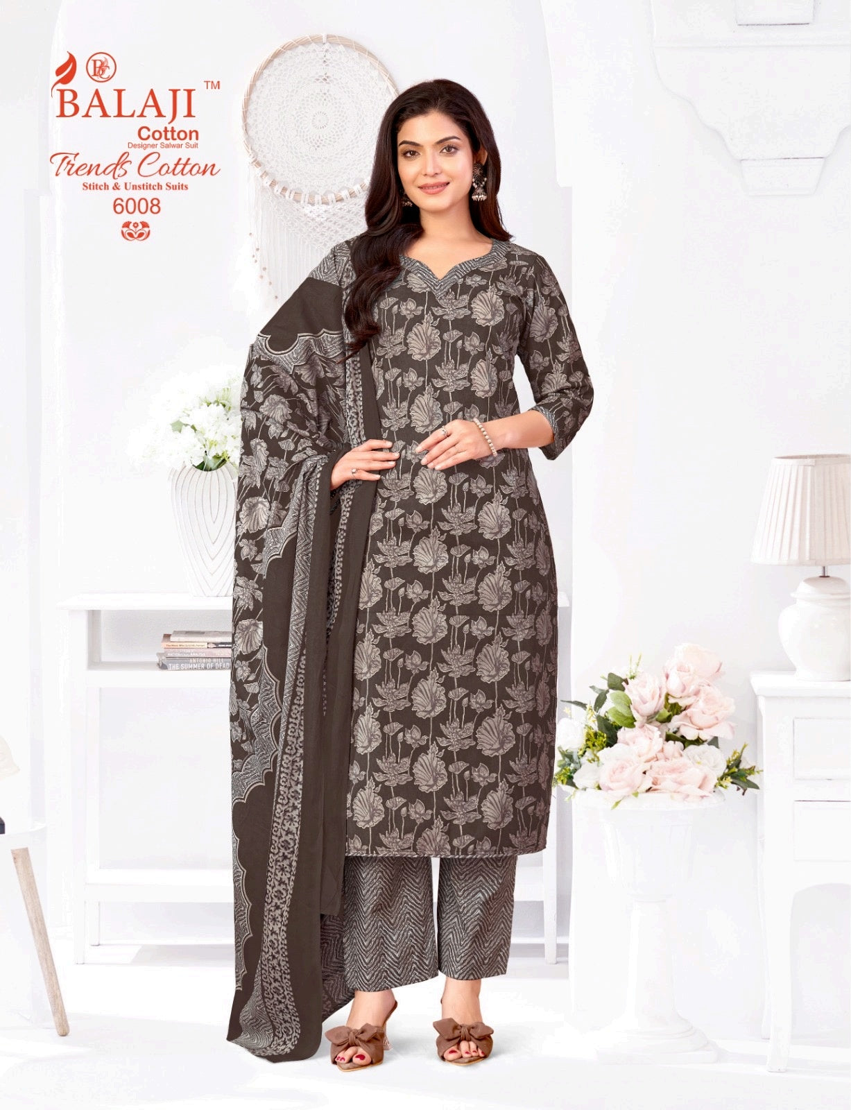 Trends Cotton Vol 6 Balaji Readymade Pant Style Suits Supplier