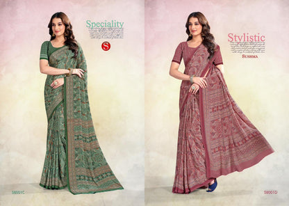 Trends Exclusive Sushma Crape Sarees Wholesale Price