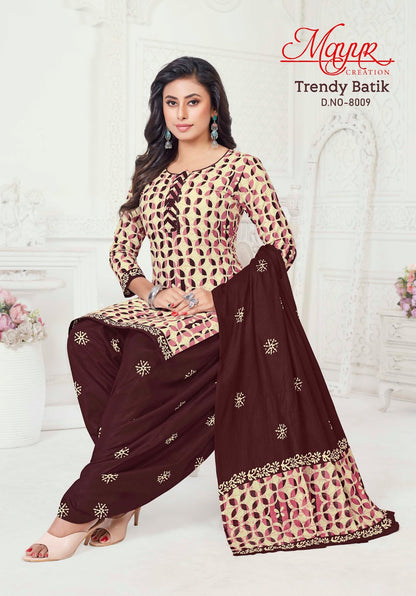 Trendy Batik Vol 8 Mayur Creation Cotton Dress Material Exporter India