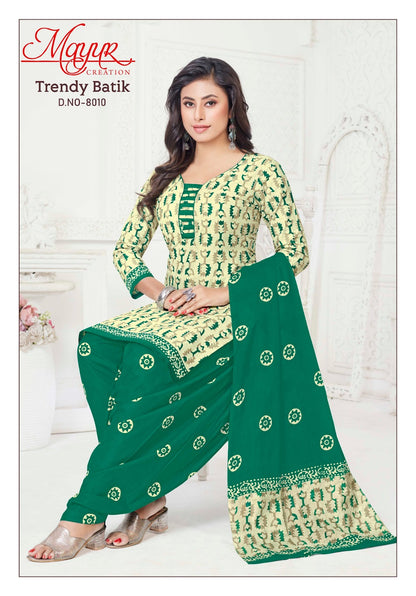 Trendy Batik Vol 8 Mayur Creation Cotton Dress Material Exporter India