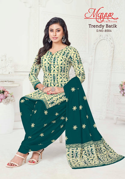 Trendy Batik Vol 8 Mayur Creation Cotton Dress Material Exporter India