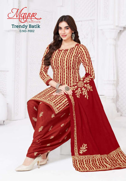 Trendy Batik Vol 9 Mayur Creation Cotton Dress Material Wholesale Price