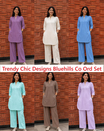 Trendy Chic Designs Bluehills Cotton Co Ord Set Wholesale Price
