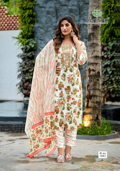Trendy Cotton Vol 1 Vaniska Readymade Pant Style Suits Exporter Ahmedabad