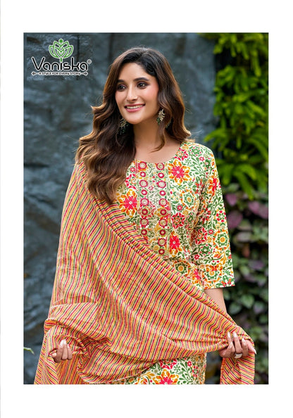 Trendy Cotton Vol 1 Vaniska Readymade Pant Style Suits Exporter Ahmedabad