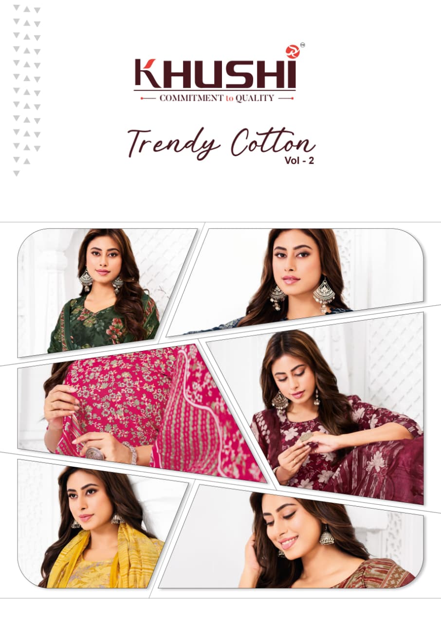 Trendy Cotton Vol 2 Khushi Np Pant Style Suits Wholesale Price