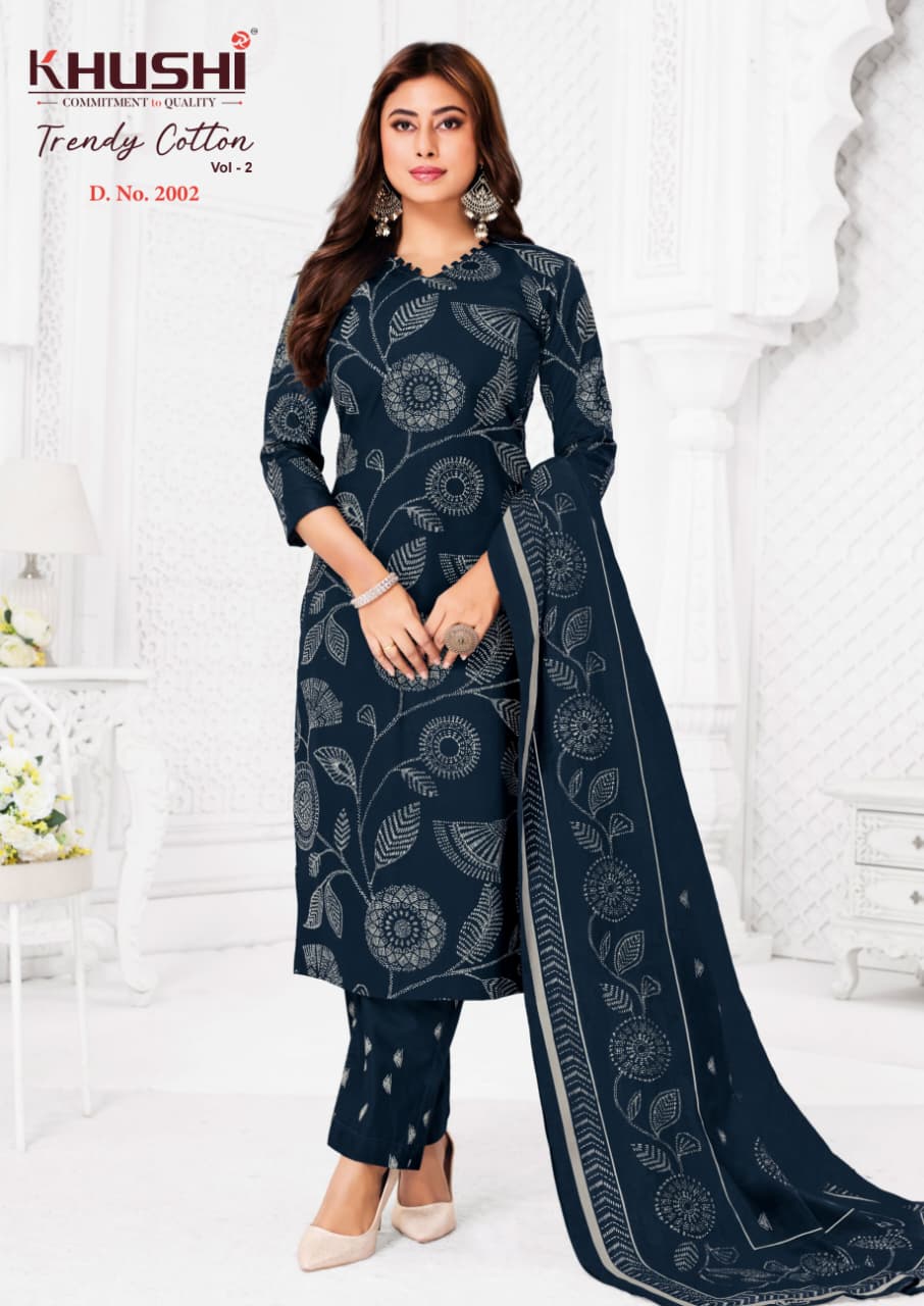 Trendy Cotton Vol 2 Khushi Np Pant Style Suits Wholesale Price