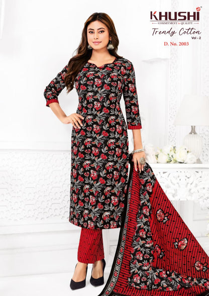 Trendy Cotton Vol 2 Khushi Np Pant Style Suits Wholesale Price