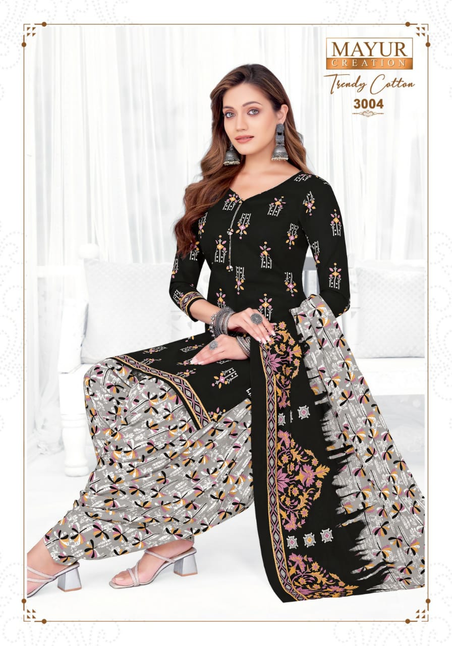 Trendy Cotton Vol 3 Mayur Creation Cotton Dress Material Exporter Gujarat